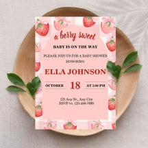 Een Bes Zoete Baby Shower Uitnodiging