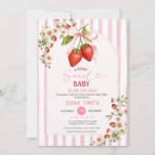 Een Bes Zoete Kokette Baby Shower Uitnodiging (Voorkant)