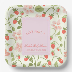 Een bes zoete meid is op komst Baby Shower Papieren Bordje
