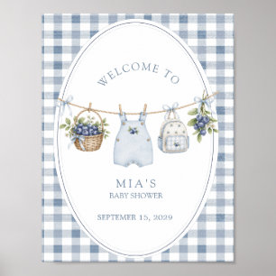 Een Bes Zwangere Baby Kleerlijn Baby Shower Poster