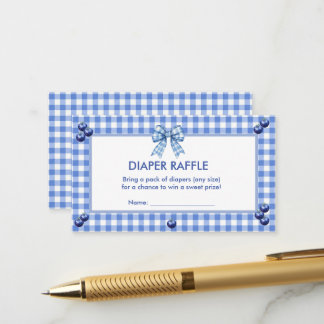 Een Bes Zweet Luier Raffle Ticket Bijlagekaart Informatiekaartje