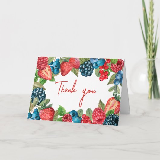 Een besachtig Baby shower Bedankkaart (Voorkant)