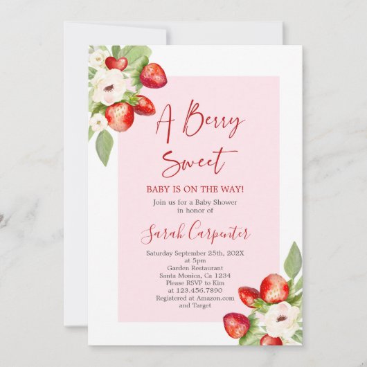 Een besachtig Baby shower Kaart (Voorkant)