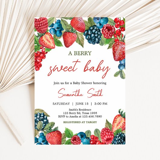 Een besachtig Baby shower Kaart