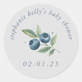 Een besachtig Baby shower Ronde Sticker