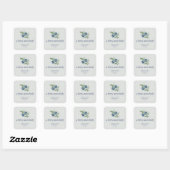 Een besachtig Baby shower Vierkante Sticker (Vel)