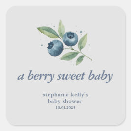Een besachtig Baby shower Vierkante Sticker