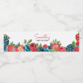 Een besachtig Baby shower Waterfles Etiket (Enkel label)