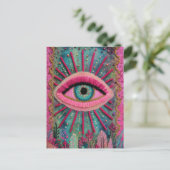 Een beschermend Boos Oog Briefkaart (Staand voorkant)