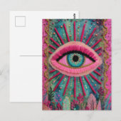 Een beschermend Boos Oog Briefkaart (Voorkant / Achterkant)