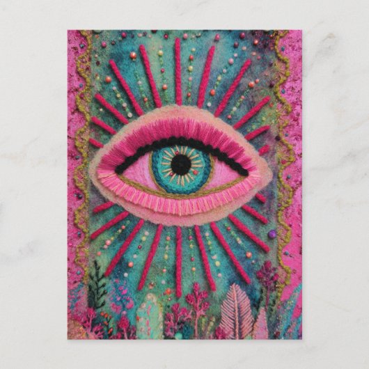 Een beschermend Boos Oog Briefkaart (Voorkant)