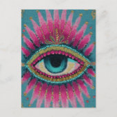 Een beschermend slecht oog briefkaart (Voorkant)