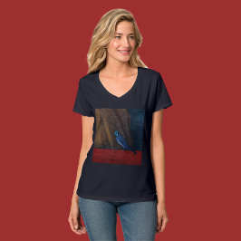 Een beschilderde vogel uit de Renaissance. T-shirt