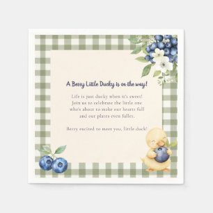 Een Besje Klein Eendje Baby Shower / groen geruit Servet