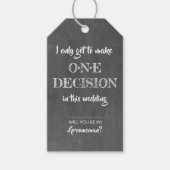 Een besluit Grappige Groomsman voorstel Cadeaulabel (Voorkant)