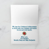 Een besneeuwd bergdorp gehucht feestdagen kaart (Binnen)