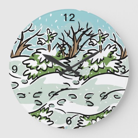 Een Besneeuwd Bos - Grote Klok (Voorkant)