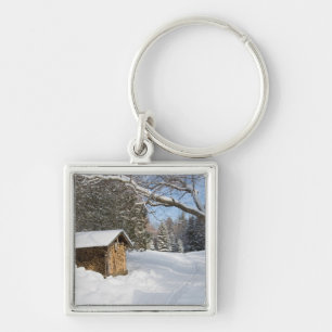 Een besneeuwd landschap bij het Little Lyford Pond Sleutelhanger