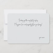 Een besneeuwd pad door een winterbos kaart (Achterkant)