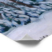 Een besneeuwd pad in het bos poster (Hoek)