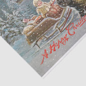 Een besneeuwde avond met de kerstman, het kind en  tissuepapier (Detail)