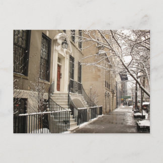 Een besneeuwde dag aan de Upper East Side Briefkaart