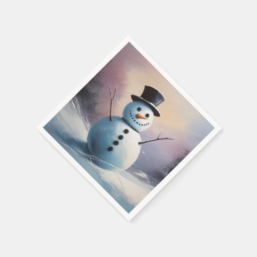 Een besneeuwde dagdroom servetten (Hoek)