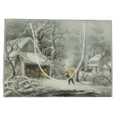 Een besneeuwde ochtend groot cadeauzakje (Achterkant)