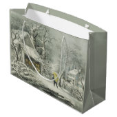 Een besneeuwde ochtend groot cadeauzakje (Achterkant Gekanteld)