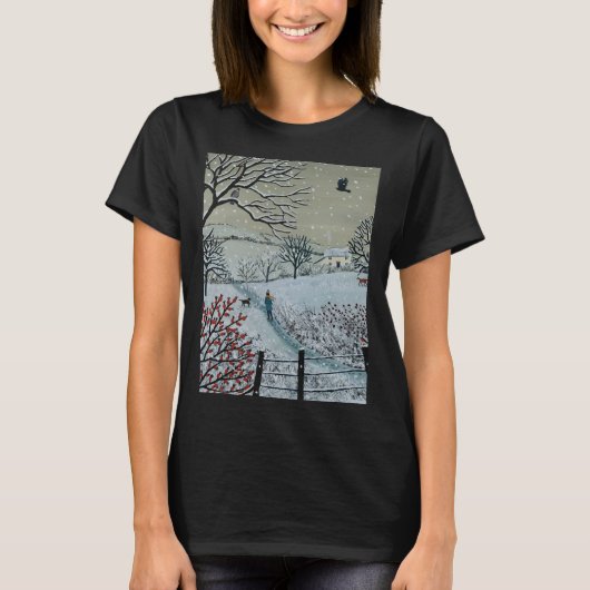 Een besneeuwde wandeling grafisch T-shirt (Voorkant)