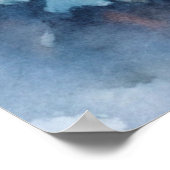 Een besneeuwde winterscène poster (Hoek)