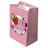 Een bessen lief meisje medium geschenk tas medium cadeauzakje (Achterkant Gekanteld)