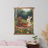 Een Bessengek Picknick in de Weide Hangend Wandkleed (Slaapkamer)