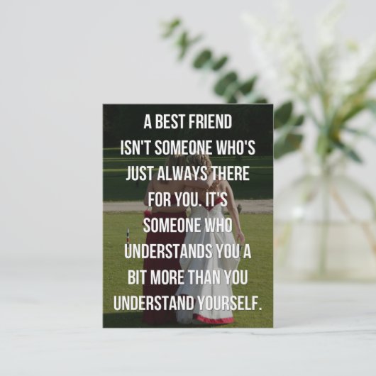 Een beste offerte voor vrienden briefkaart (Staand voorkant)