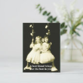 Een beste vriend brengt het beste in je uit briefkaart (Staand voorkant)