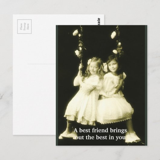 Een beste vriend brengt het beste in je uit briefkaart (Voorkant / Achterkant)