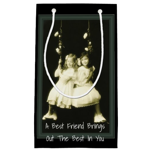 Een beste vriend brengt het beste in je uit klein cadeauzakje (Voorkant)