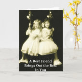 Een beste vriend haalt het beste in je naar boven kaart (Gele Bloem)