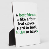 Een beste vriend is als een vier bladluiken. fotoplaat (Zijkant)
