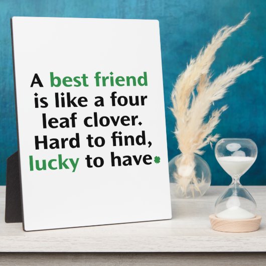 Een beste vriend is als een vier bladluiken. fotoplaat (Zijkant)