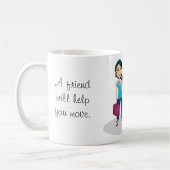 Een beste vriend zal je helpen het lichaam te verb koffiemok (Links)