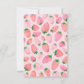 Een beszoete aardbei Baby shower Bedankkaart (Achterkant)