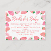 Een beszoete aardbei Baby shower Informatiekaartje (Voorkant)