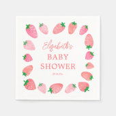 Een beszoete aardbei Baby shower Servet (Voorkant)