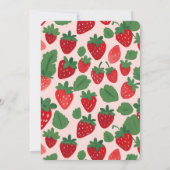 Een beszoete aardbei roze Baby shower Kaart (Achterkant)