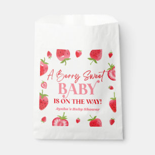 Een beszoete Baby aardbei Baby shower Bedankzakje