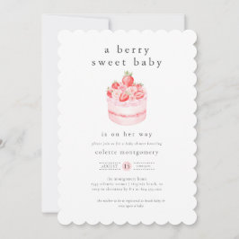 Een beszoete Baby aardbei Baby shower Kaart