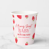 Een beszoete Baby aardbei Baby shower Papieren Bekers (Voorkant)