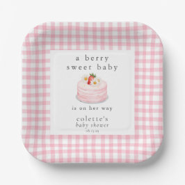 Een beszoete Baby aardbei Baby shower Papieren Bordje