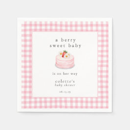 Een beszoete Baby aardbei Baby shower Servet